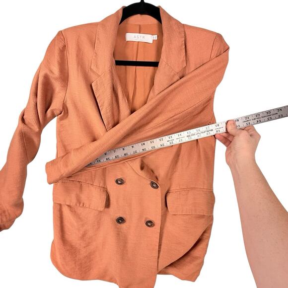 ASTR The Label Allegra Oversized Double Breasted Blazer Suit Jacket XS Orange - Picture 7 of 13